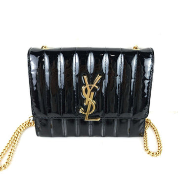 Saint Laurent Patent Vicky Chain Shoulder Bag Crossbody 554125 8651 126607957