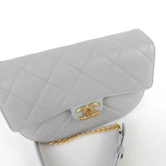 CHANEL ハーフムーンキャビアフラップメッセンジャーバッグショルダーバッグクロスバッグAS2485 8242 123671442