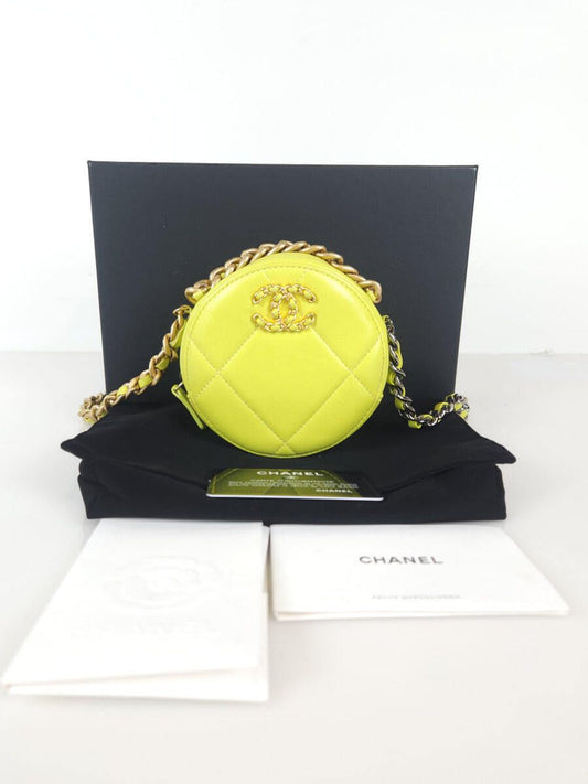 CHANEL 19 タンバリン ラウンド クロスボディバッグ AP0945 4886 64235234