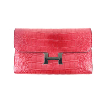 HERMES コンスタンス ワニ エリゲーター フラップ 長財布 9137 130519640