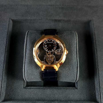 LOUIS VUITTON ボヤジェ フライング トゥールビヨン ゴールドキャビア レザーウォッチ 11207 143773213