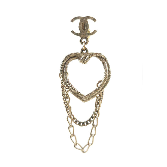 CHANEL cc CC Heart Chain Earring 7402 116136809