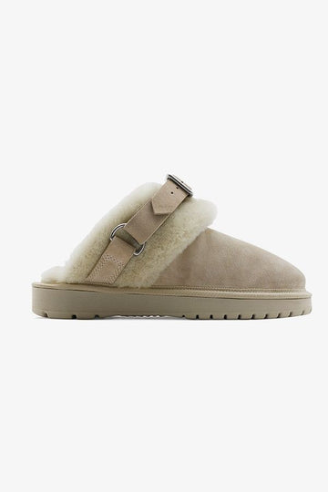 BURBERRY Wildleder Shearling Chubby Mule Slipper B7311 1469 139105085