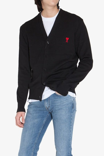 AMI 25SS Heart Logo Wool Cardigan BFHKC111 KN0025 001 1311 139104679