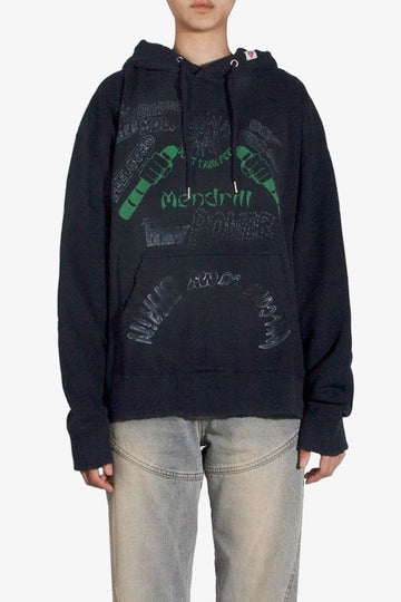 Maison Mihara Yasuhiro Mendril X GS Distressed Hooded T-Shirt 139105035