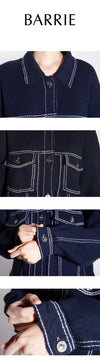 BARRIE Oversized Cashmere Baumwoll Denim Jacke C85224 221 960 139105060 [P]
