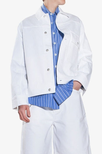 Studio Nicholson Lazar Washed Denim Jacket Optic White 898 139104511