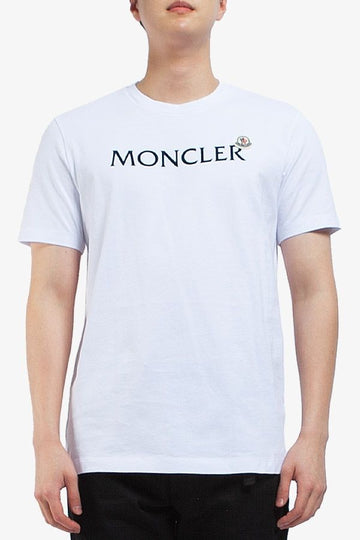 Moncler Logo Patch Flocked Logo Cotton T-Shirt 8C00024 8390T 001 1551 139104617