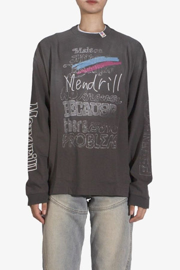 Maison Mihara Yasuhiro Mendrill X GS Distressed Long Sleeve T-Shirt C10LT503 BLACK 1159 139105011