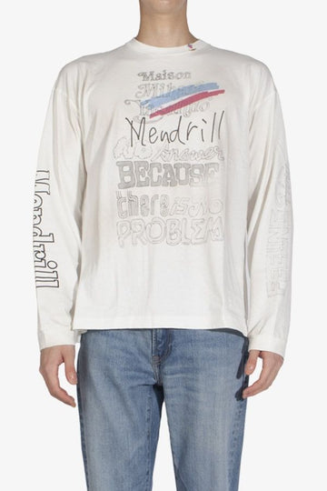 Maison Mihara Yasuhiro Mendril X GS Distressed Long Sleeve T-Shirt C10LT503 WHITE 1157 139104584