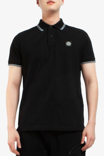 STONE ISLAND コンパス ロゴパッチ エラスティン ピケ スリム カラー 半袖 Tシャツ 22002SC S0018 V0029 1527 139104529