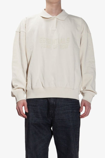 FEAR OF GOD Egg Essentielle Center Logo LS Polo Shirt EGG SHELL 1106 139104565