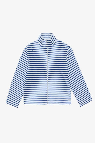 Our Legacy Genova Stripe Shrunken Full Zip 25SS White Blue 1616 139104614