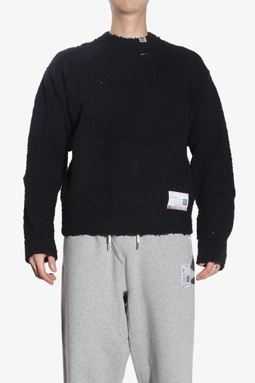 MAISON MIHARA YASUHIRO Patch Distressed Strickpullover A09SW502 991 139104712