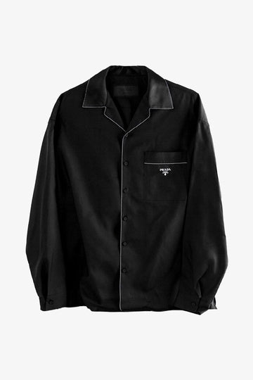 PRADA ステッチディテールシルクロングスリーブシャツ 10HX F0002 1292 139104725