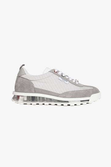 THOM BROWNE 三線タブ クリア ソール シアサッカー テック ランナー スニーカー 1249 139104912