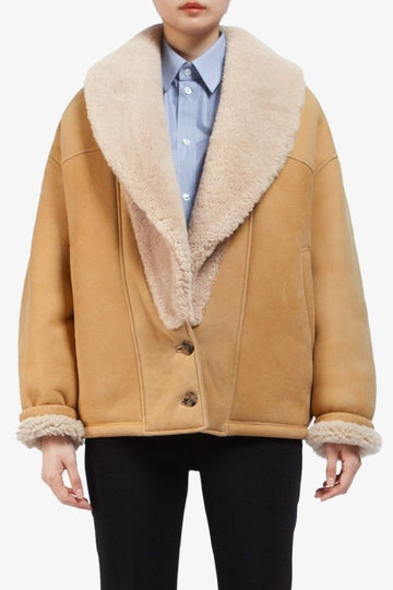 GOLDEN GOOSE ワイドシアリングショールカラーラムスキンムスタング GWP01883 P001673 55143 1477 139104978