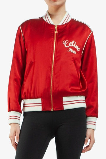 Celine Embroidered Logo Satin Teddy Jacket 2V50S851C 27IR 1372 139104984