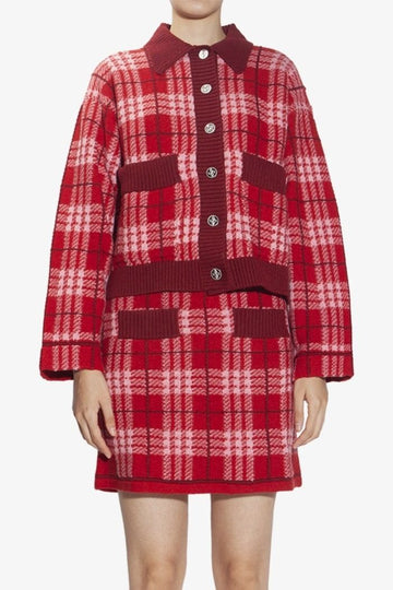 BARRIE Kaschmir-Tartan-Jacke C118231 430 958 139105073