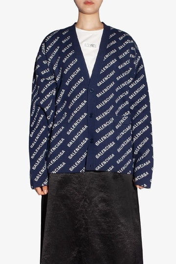 BALENCIAGA ミニロゴオールオーバーコットンカーディガン 736248 T3233 8502 1187 139104688