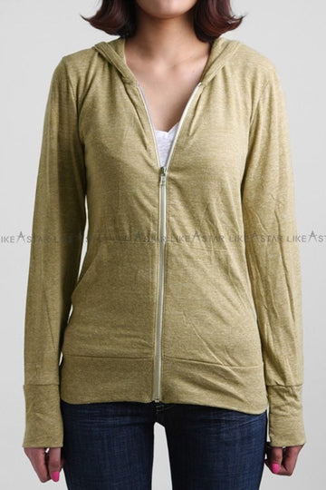 ALTERNATIVE ECO HEATHER ZIP HOODIE ECOOLIVE 819 140686135
