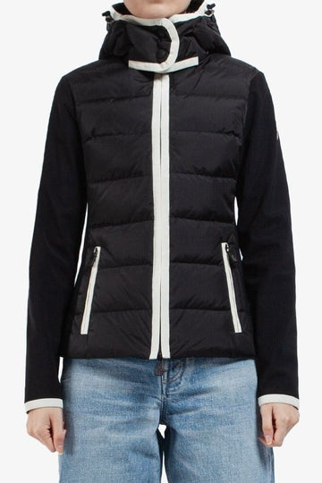 MONCLER Griechenland Farbblock Kapuzen Daunen Strickjacke 8G00025 8909Y 999 1419 139105046