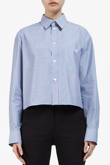 Celine 25SS Stripe Cotton-Silk Crop Shirt 2C837830W 01NQ 1493 139105083
