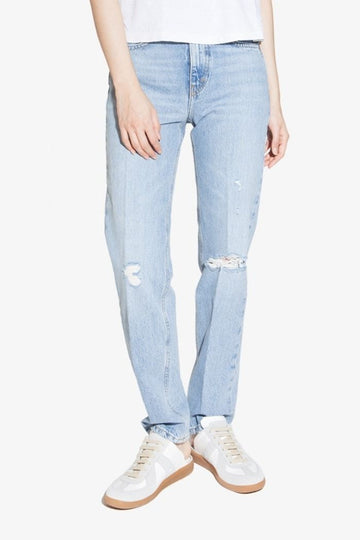 Re Done 70S Straight Distressed Jeans 140 3W7STRT DESTROYED SUNFADED INDIGO 848 139105144