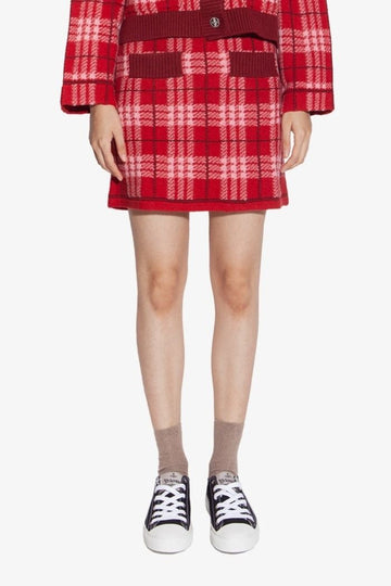 Barrie Short Cashmere Tartan Skirt 139105043