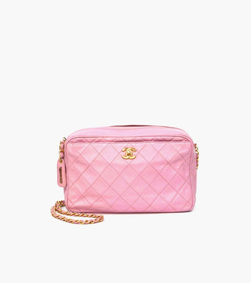 CHANEL Pink Leather Camera Crossbody Bag 22936 146375934