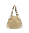CHANEL Beige Fabric Shoulder Bag 12447 146374350 [P]