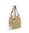 CHANEL Beige Fabric Shoulder Bag 12447 146374350 [P]