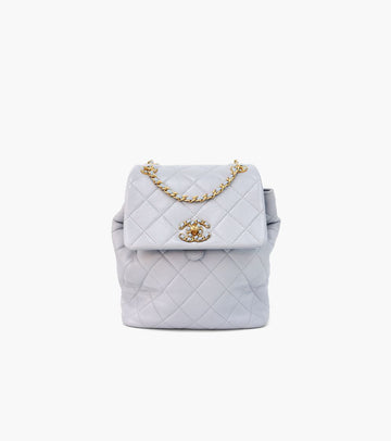 CHANEL ライトブルー チェーン バックパック 27890 146374628