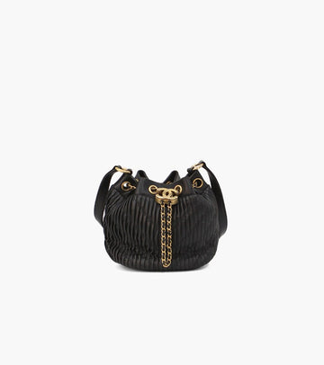 CHANEL Black Drawstring Bucket Bag 28485 146382725
