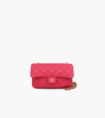 CHANEL ピンクフォールドダブルバッグ 13236 146380296