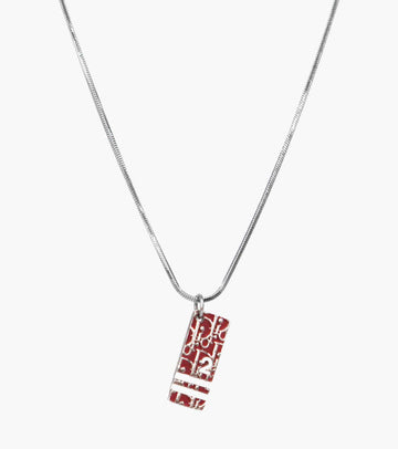 DIOR レッド トロッター シルバー ネックレス 31659 146386066