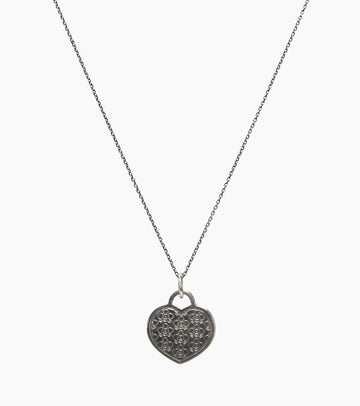 TIFFANY & CO Beschriftete Herzanhänger Silber Halskette 27436 146386757
