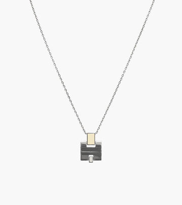 HERMES アイボリーエイリンシルバーネックレス12901 146386249