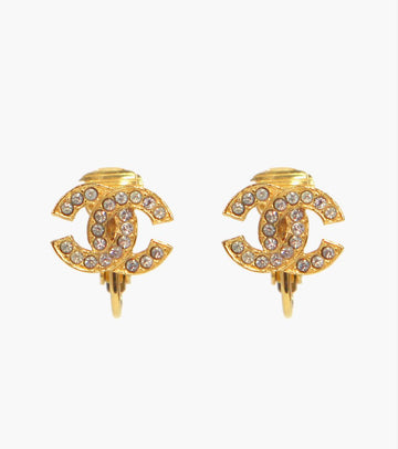 CHANEL Cubic CC Gold Earrings 29998 146386754