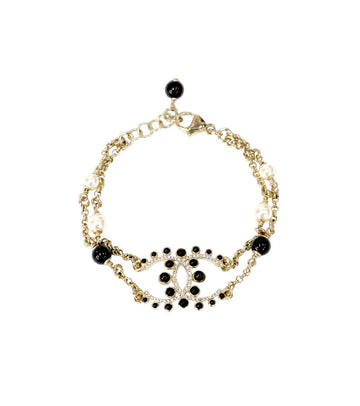 CHANEL ブラックストーンキュービックパールブレスレット 37121 146843936