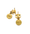 CHANEL Black CC Button Gold Earrings 36766 146784113 [P]