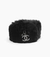 CHANEL Schwarze CC Shearling Armband 15205 146386731 [P]