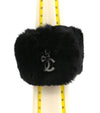 CHANEL Schwarze CC Shearling Armband 15205 146386731 [P]