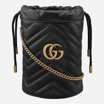 Gucci 5F GG Marmont Mini Bucket Bag Black 575163 DTDRT 1000 146932355