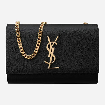 Saint Laurent 5F Kate Satchel Bag Small Gold Black 469390 BOW0J 1000 146932839