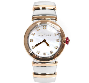Bulgari LUP28SG Lucea Combination Mother of Pearl Dial 12P 28MM 7227187205 75876102