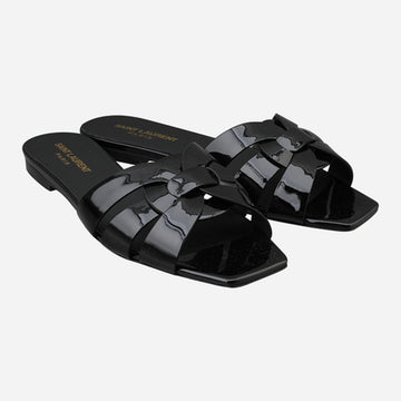 SAINT LAURENT トリビュート フラット サンダル パテント 571952 B8I00 1000 147035737