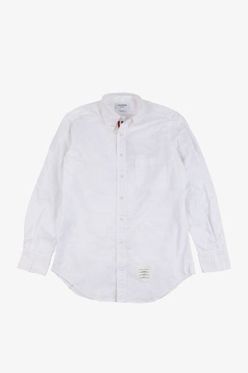 THOM BROWNE Hidden Three Stripes Oxford Shirt 100 895 139104726