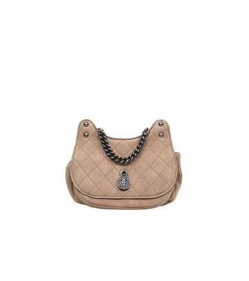 CHANEL Braune Wildleder-Ketten-Schultertasche 39762 147584162