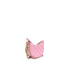 CHANEL Pink Leather Mini Half-Moon Crossbody Bag 32898 146378185 [P]